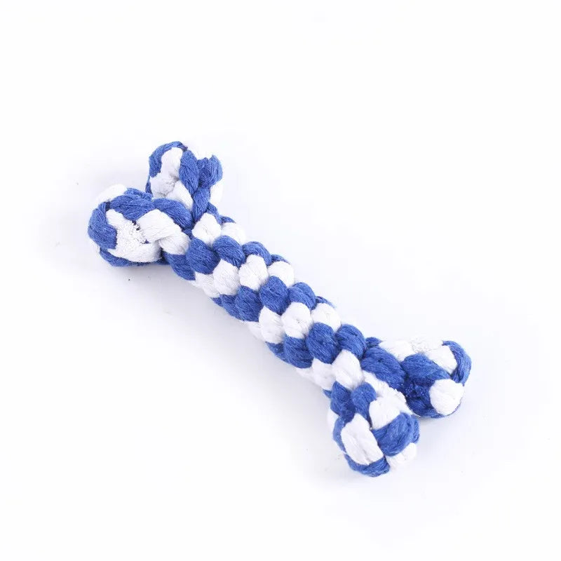 Bones Shape Dog Toys for Small Large Dogs Bite Resistant Teething Cleaning Chew Toy Cotton Pet Puppy Molar Toys Pets Products