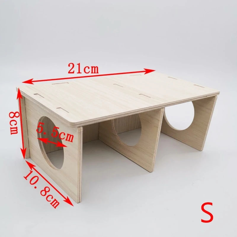P82E Hamster House Hideout Chamber Natural Nest Habitat for Gerbils Hamster