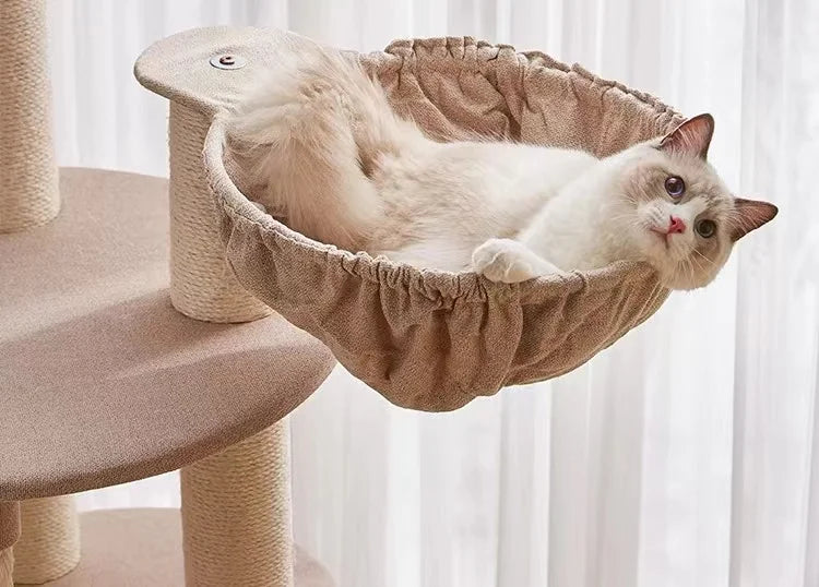 Factory Direct Cat Tower Large Size Cat Tree Wooden Sisal Cat Climbing Frame Modern Luxury Pet House