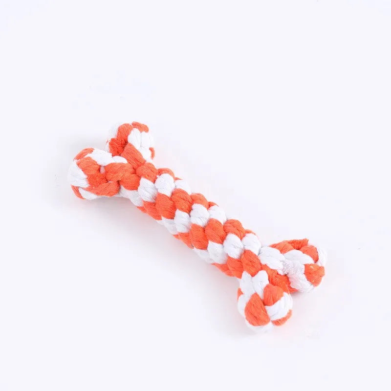 Bones Shape Dog Toys for Small Large Dogs Bite Resistant Teething Cleaning Chew Toy Cotton Pet Puppy Molar Toys Pets Products