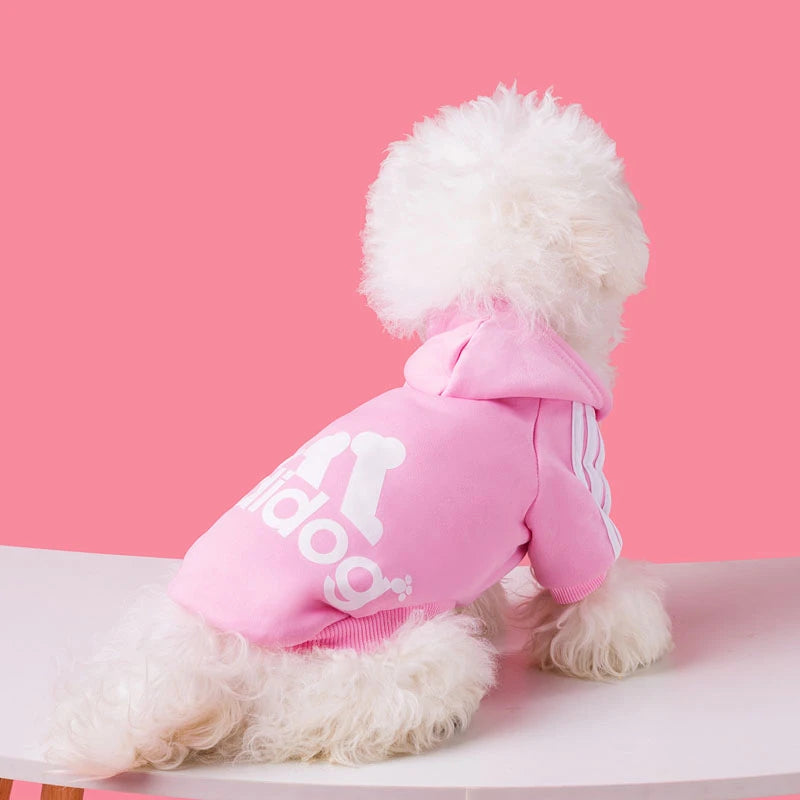 Adidog Dog Hoodie Sweatshirt with Letters Spring Dog Clothes for Small Dogs Chihuahua Puppy Coat French Bulldog Labrador Custume