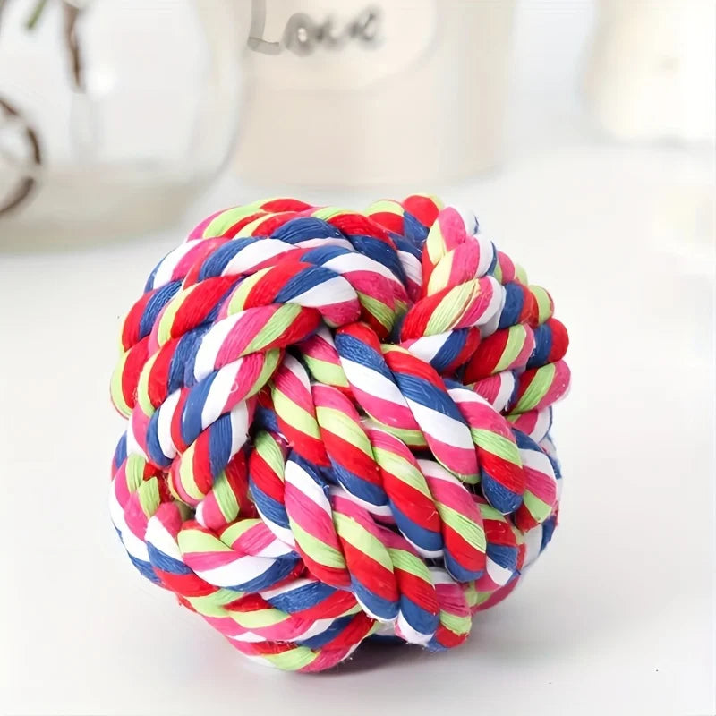 3 Pcs of Random Color Dog Molars Biting Cotton Rope Toys Small Medium and Large Dog Toys Knot Toys Pet Biting Rope Supplies