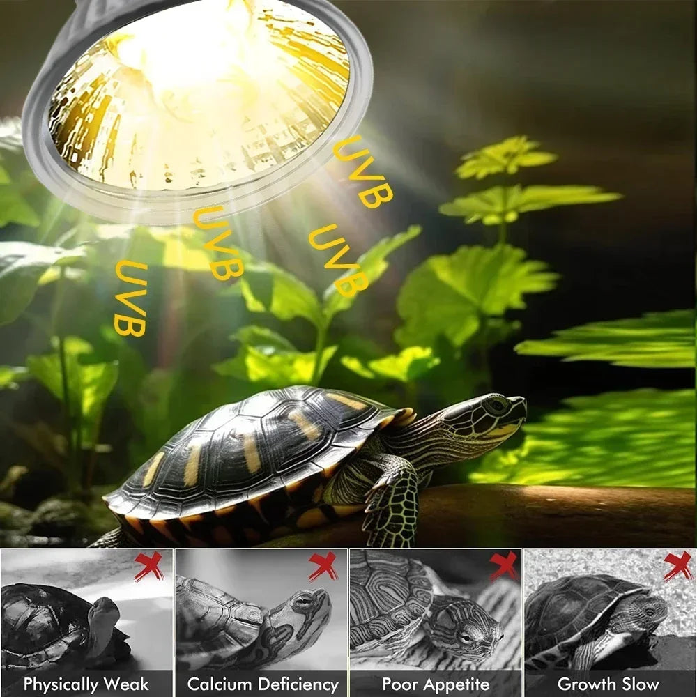 75/50/25W Tortoise Lizard Basking Lamp UVB Bulb UV E27 Bulbs Amphibians Pet Snake Reptile Heating Sunlight Calcium Supplement