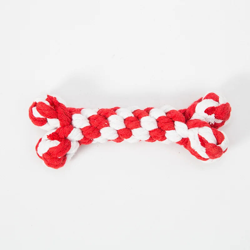 Bones Shape Dog Toys for Small Large Dogs Bite Resistant Teething Cleaning Chew Toy Cotton Pet Puppy Molar Toys Pets Products
