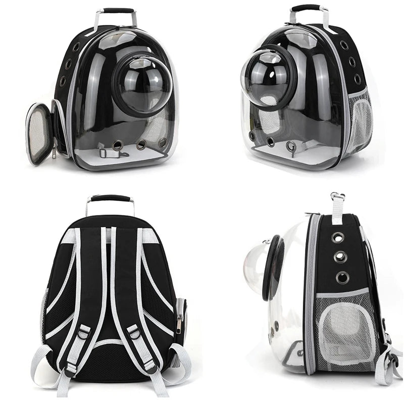 Cat Pet Carrier Backpack Transparent Capsule Bubble Pet Backpack Small Animal Puppy Kitty Bird Breathable Pet Carrier for Travel