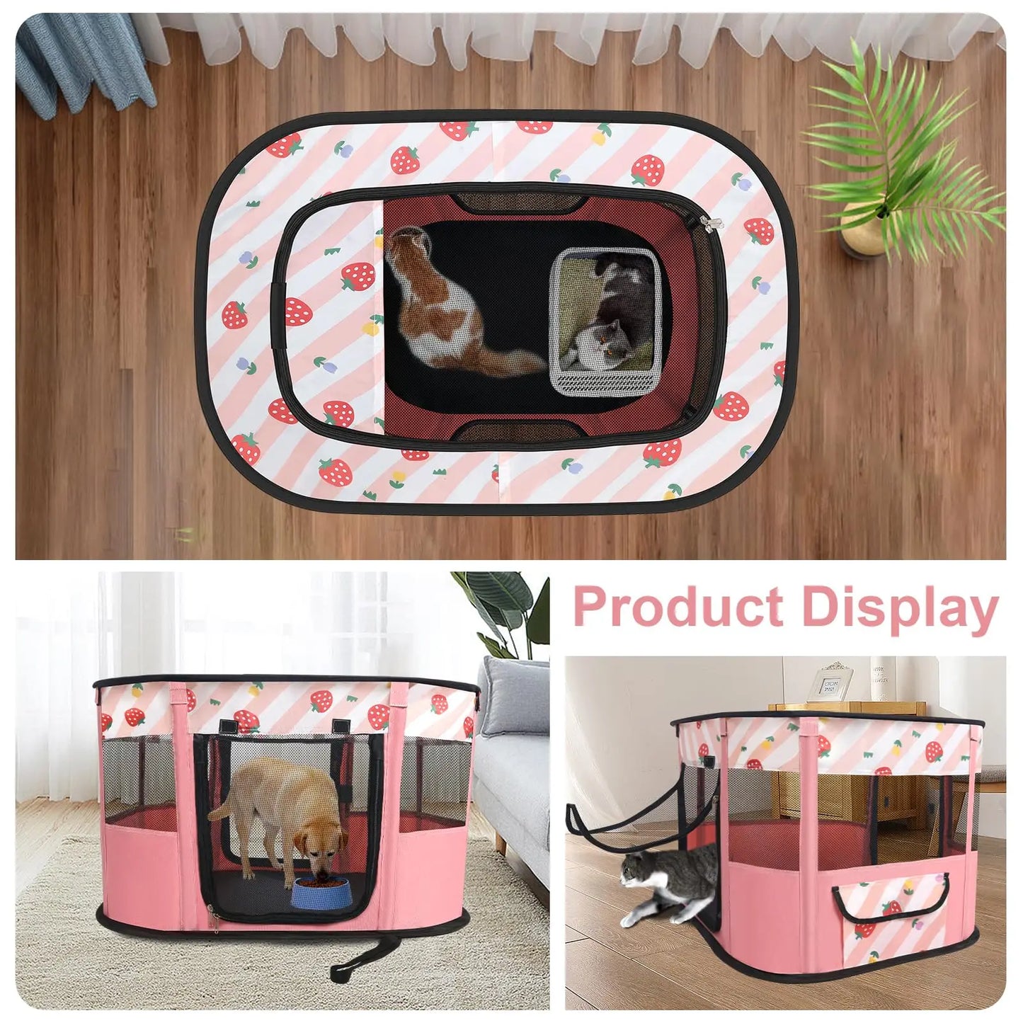 Portable Foldable Pet Playpen Cat Delivery Room For Pet Birthing Center Crates Kennel Outdoor Indoor Dog Playpen Travel Camping