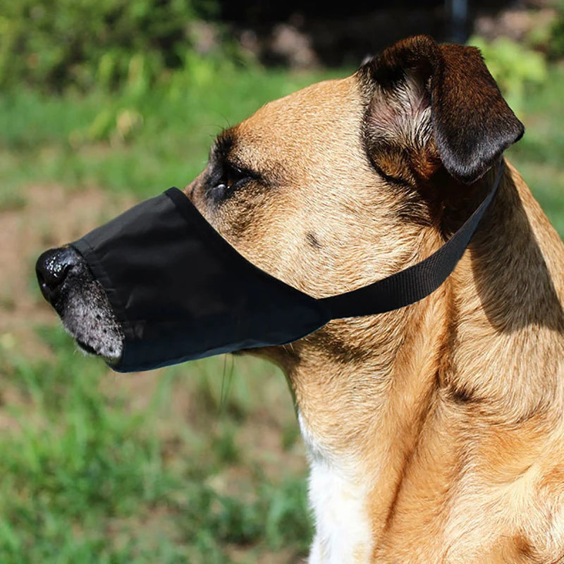 S-XXL Dog Muzzle Soft Covered Muzzle For Small Medium Large Dogs Prevent Biting Chewing Protection Muzzle With Adjustable Strap