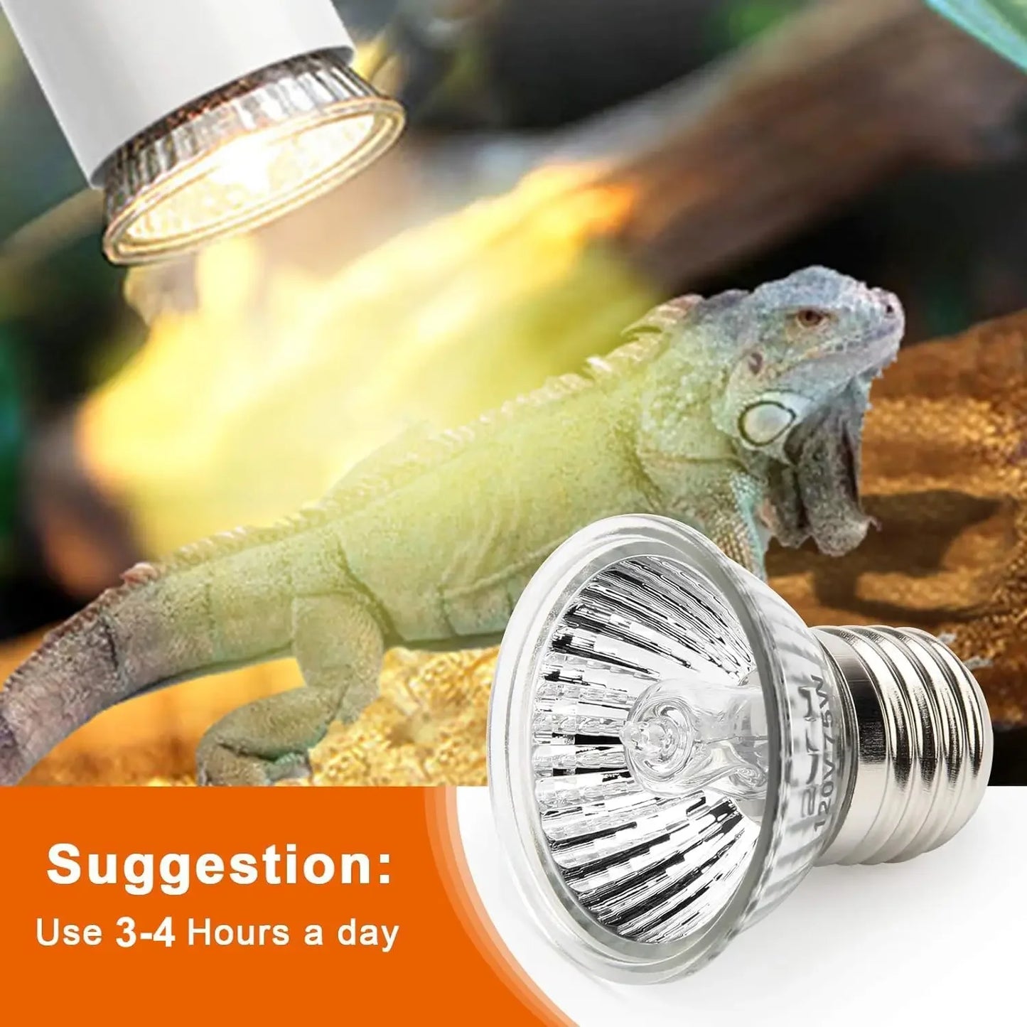 75/50/25W Tortoise Lizard Basking Lamp UVB Bulb UV E27 Bulbs Amphibians Pet Snake Reptile Heating Sunlight Calcium Supplement