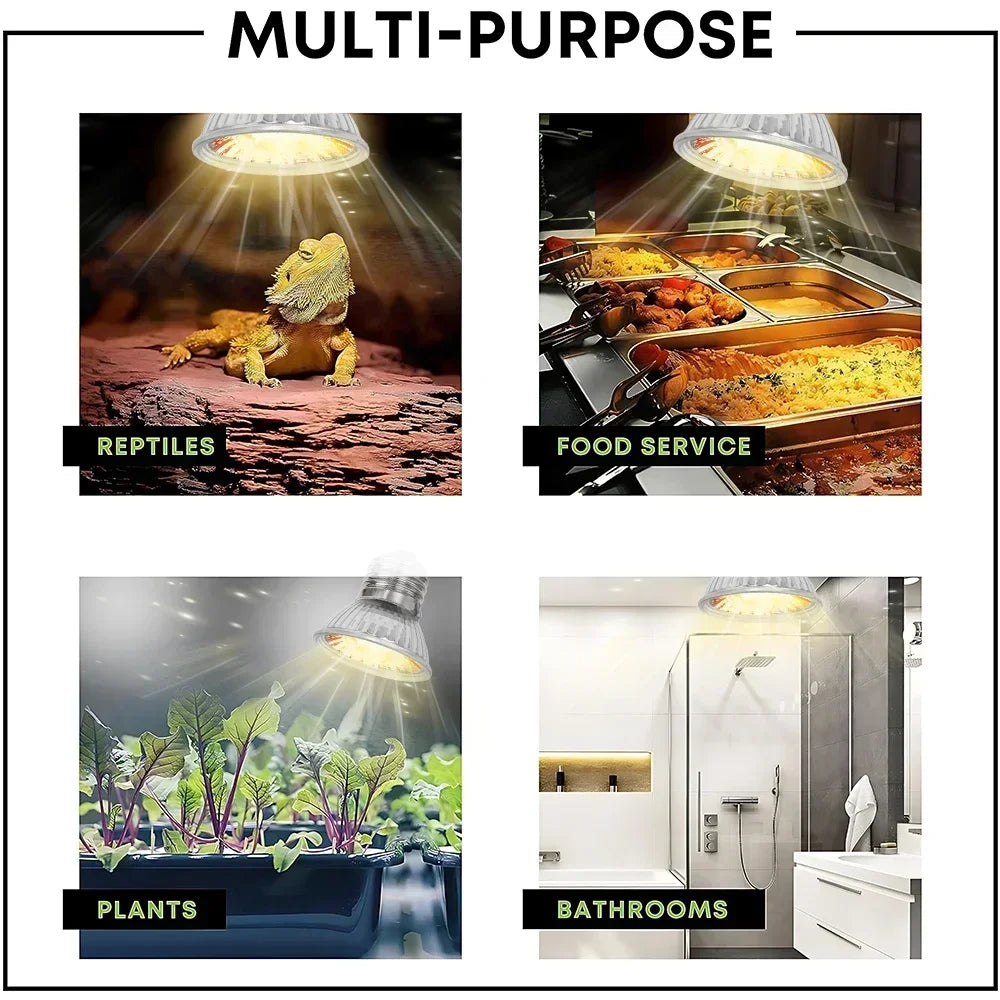75/50/25W Tortoise Lizard Basking Lamp UVB Bulb UV E27 Bulbs Amphibians Pet Snake Reptile Heating Sunlight Calcium Supplement