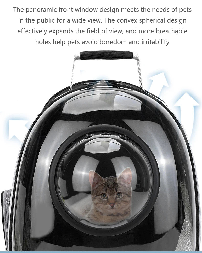 Cat Pet Carrier Backpack Transparent Capsule Bubble Pet Backpack Small Animal Puppy Kitty Bird Breathable Pet Carrier for Travel