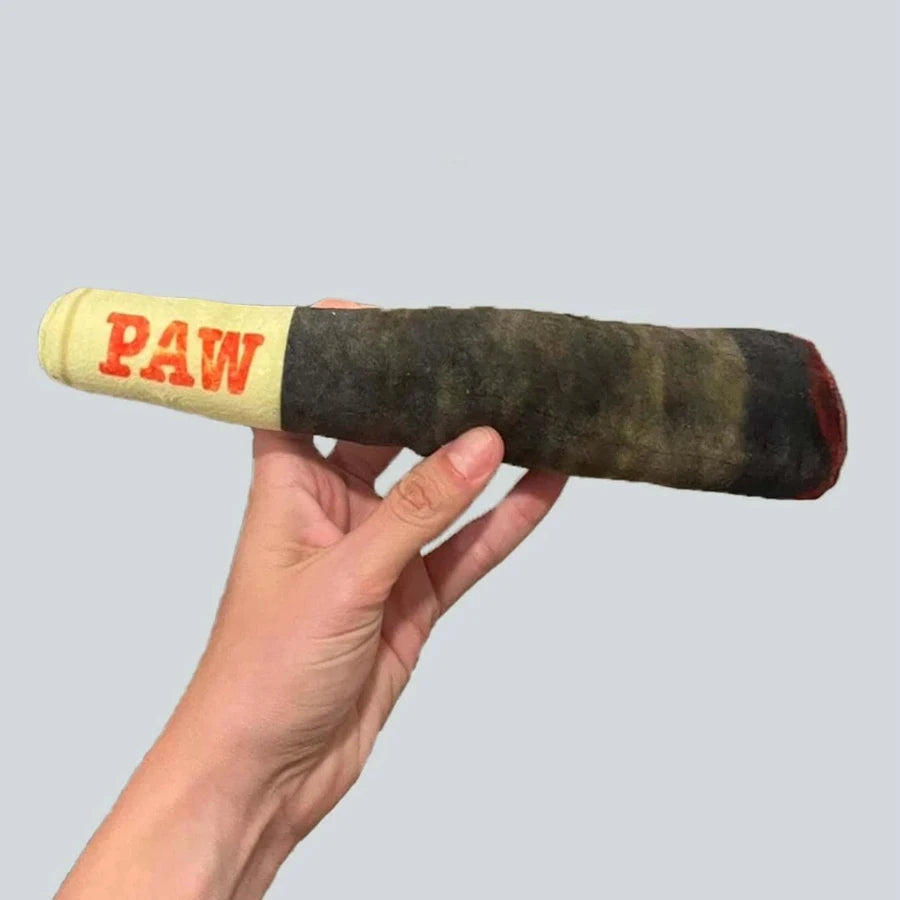 Funny Interactive Dog Toys - Cigar Design Plush Squeaky Pet Toys Grinding Teeth Chew Toy For Small Medium Dog