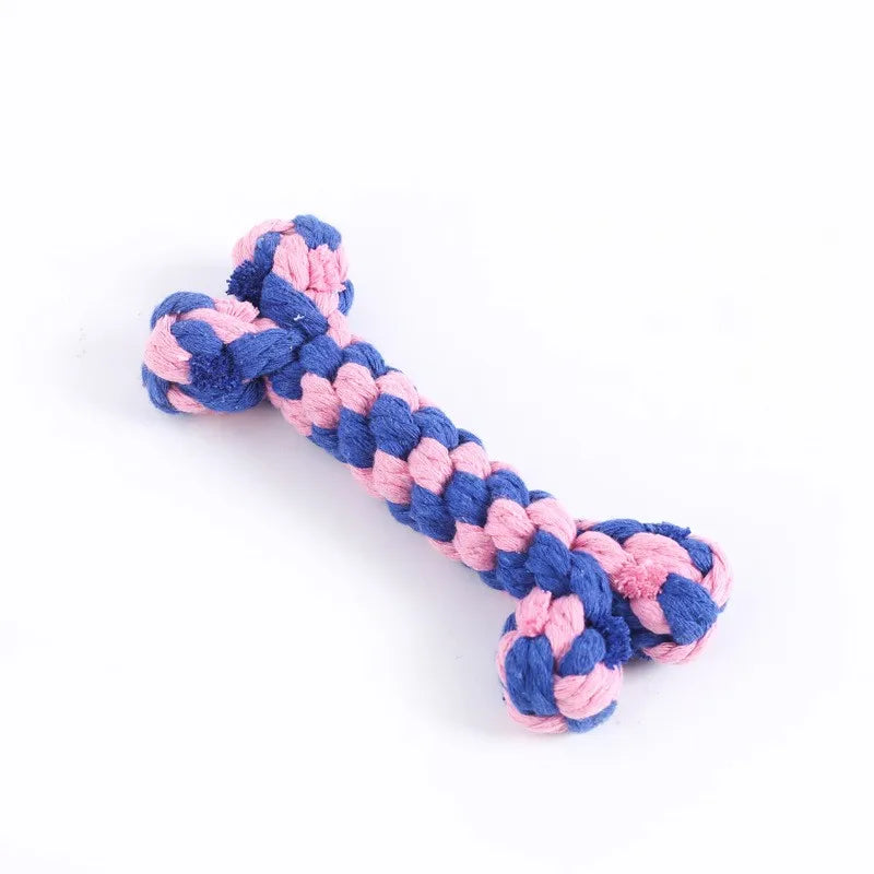 Bones Shape Dog Toys for Small Large Dogs Bite Resistant Teething Cleaning Chew Toy Cotton Pet Puppy Molar Toys Pets Products