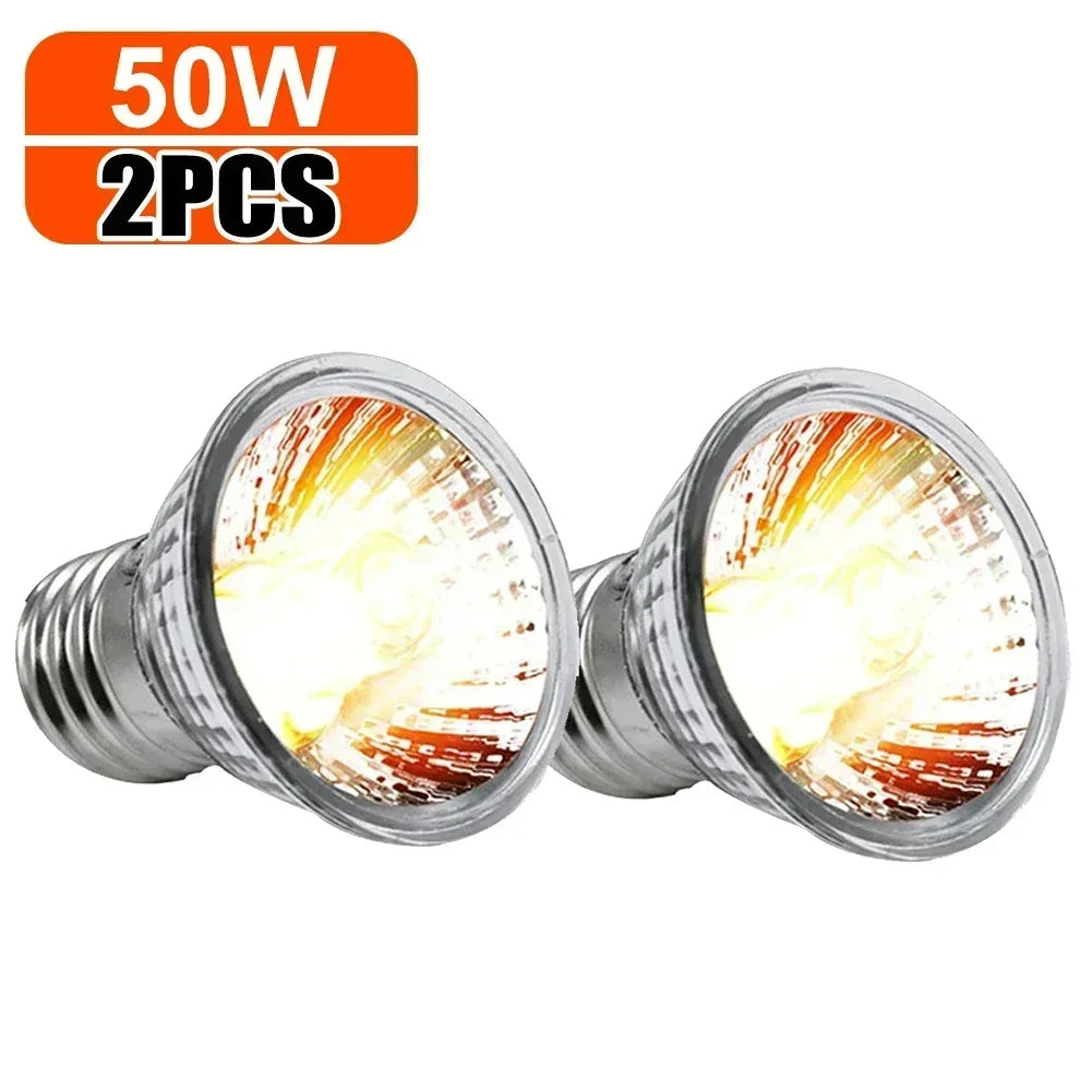 75/50/25W Tortoise Lizard Basking Lamp UVB Bulb UV E27 Bulbs Amphibians Pet Snake Reptile Heating Sunlight Calcium Supplement
