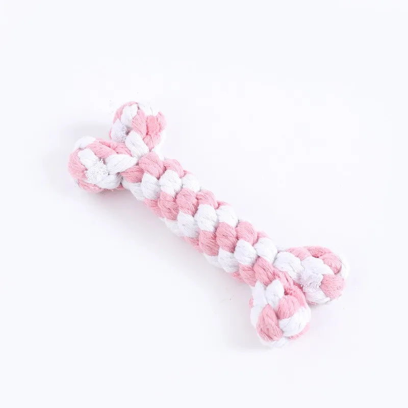 Bones Shape Dog Toys for Small Large Dogs Bite Resistant Teething Cleaning Chew Toy Cotton Pet Puppy Molar Toys Pets Products