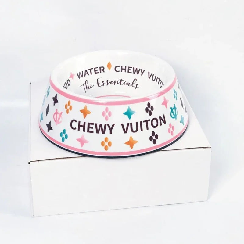 Luxury Brand Designer Dog Bowl Ceramics Bowls Placemat Puppy Cat Feeder Non-slip Crash French Bulldog Bowl For Small Dogs