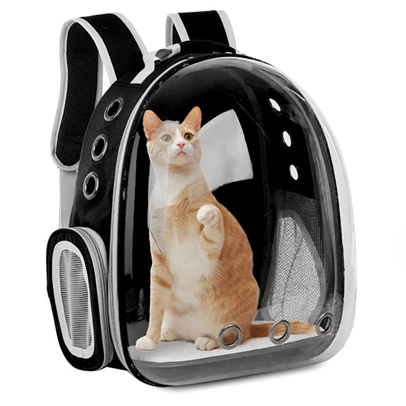 Cat Pet Carrier Backpack Transparent Capsule Bubble Pet Backpack Small Animal Puppy Kitty Bird Breathable Pet Carrier for Travel