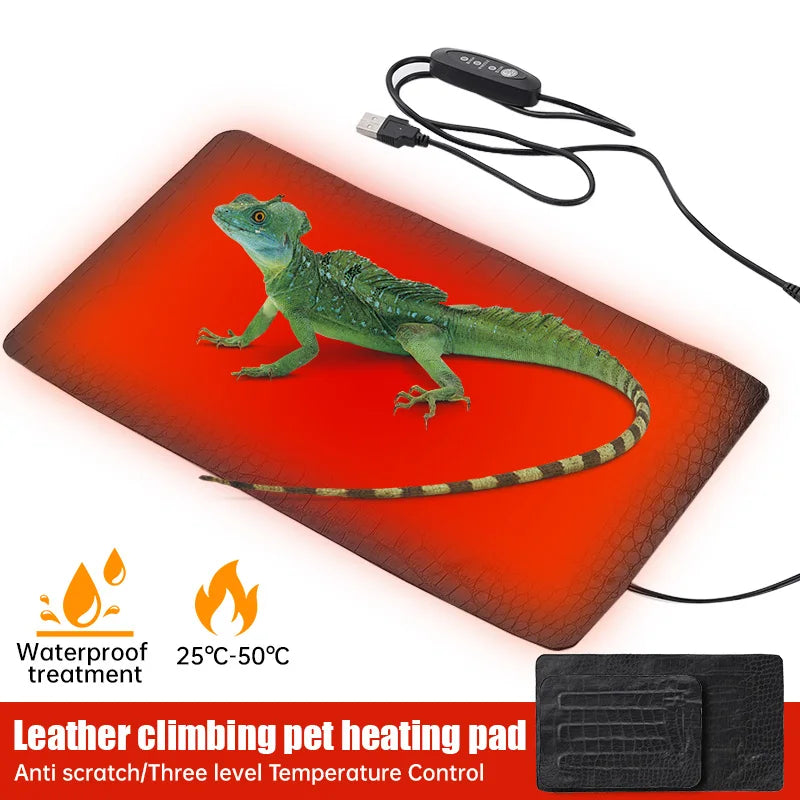 Pet Heating Pad Terrarium Reptiles Heat Mat USB Electric Blanket Heater Warm Pad Adjustable Temperature Controller Incubator Mat