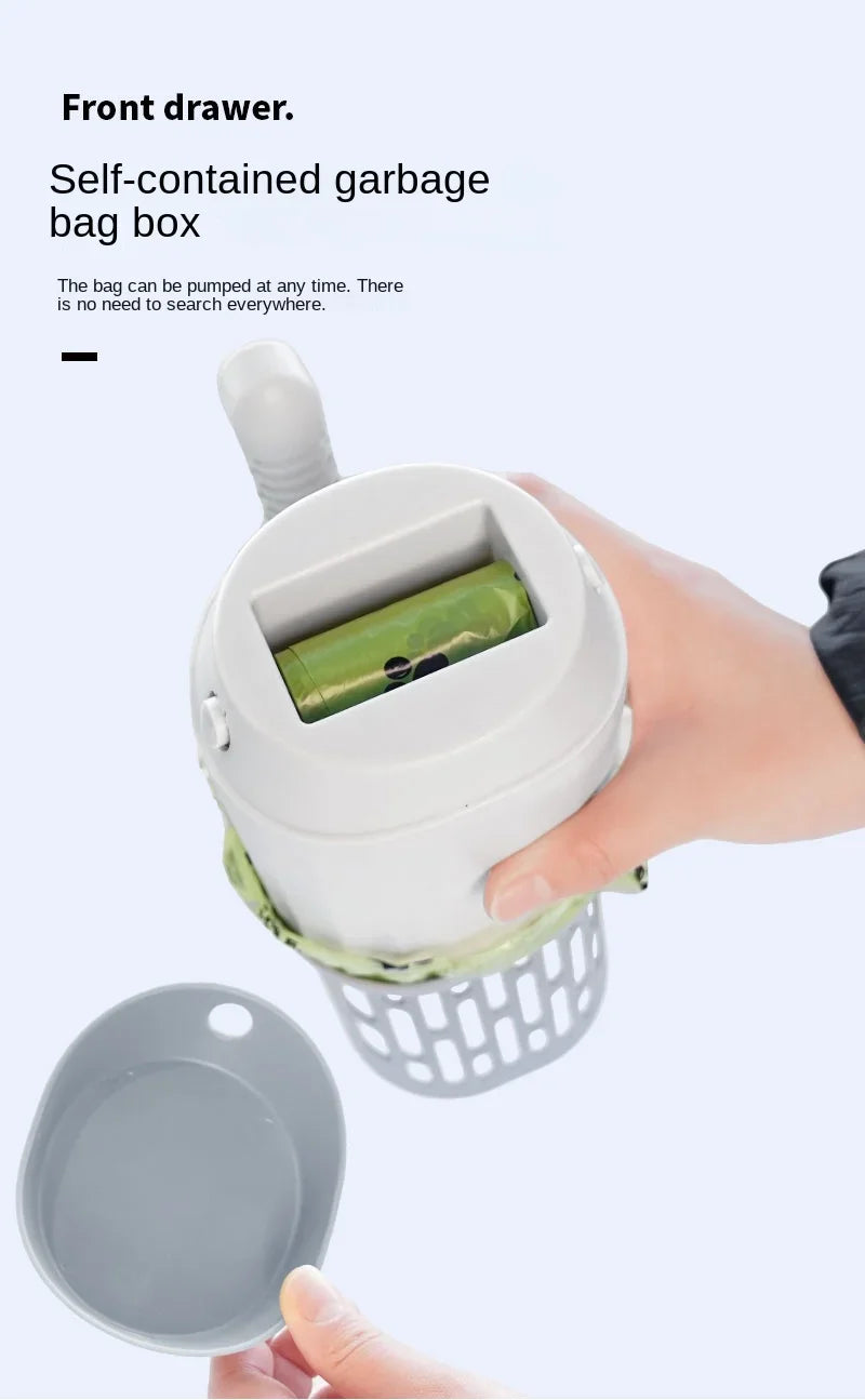 Cat Litter Shovel Scoop with Refill Bag For Pet Filter Clean Toilet Garbage Picker Cat Supplies Cat Litter Box Self Cleaning
