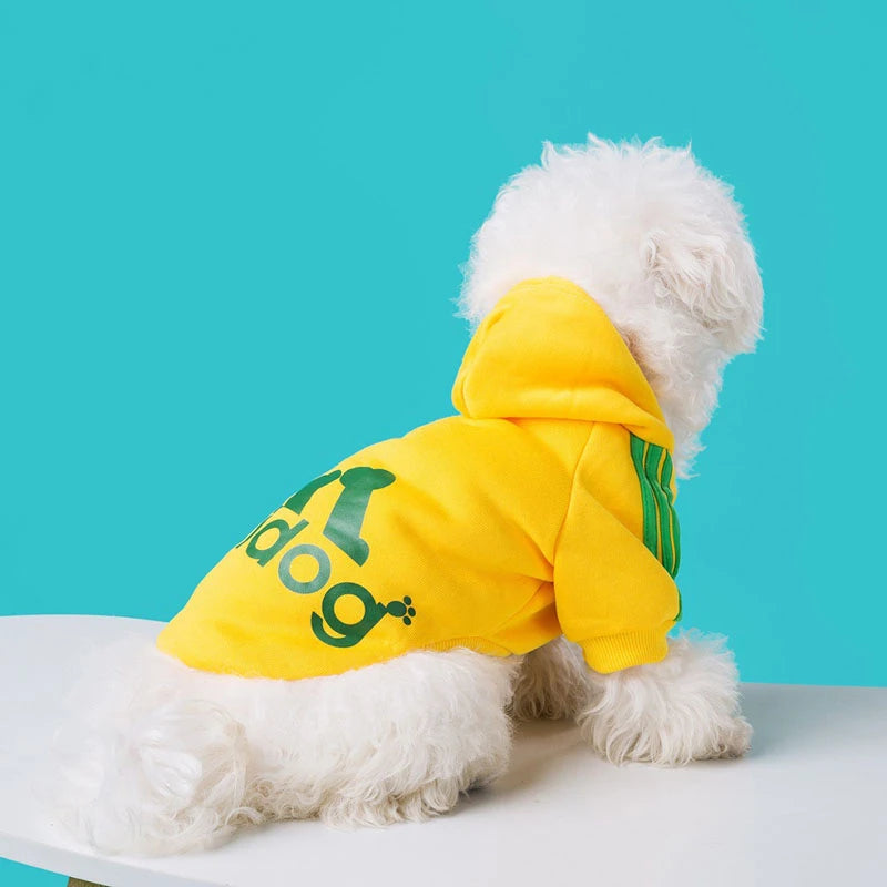 Adidog Dog Hoodie Sweatshirt with Letters Spring Dog Clothes for Small Dogs Chihuahua Puppy Coat French Bulldog Labrador Custume