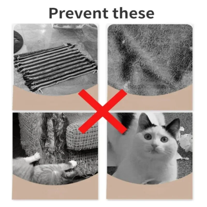 Self adhesive Cat Scratch Carpet 30x30Cm Cat Climbing Mat for Cat Trees Cat Toys Sofas Furniture Protection Mats