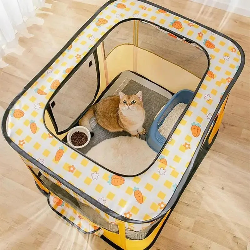 Portable Foldable Pet Playpen Cat Delivery Room For Pet Birthing Center Crates Kennel Outdoor Indoor Dog Playpen Travel Camping