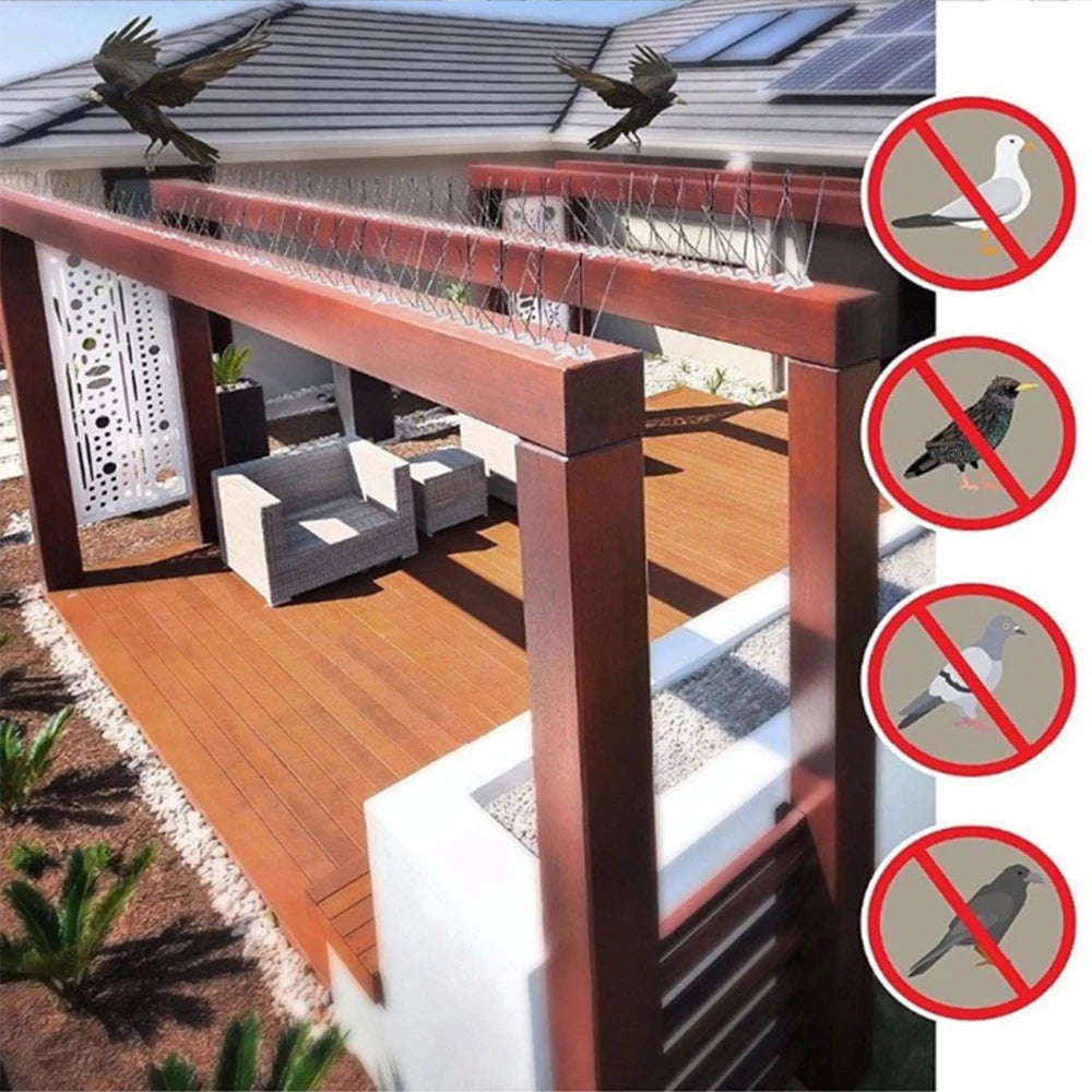 1/2/4PCS Stainless Steel Bird Repellent Spikes Anti Pigeon Nail Bird Deterrent Tool Pest Control Pigeons Owl Small Birds Fence