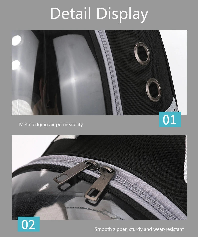 Cat Pet Carrier Backpack Transparent Capsule Bubble Pet Backpack Small Animal Puppy Kitty Bird Breathable Pet Carrier for Travel