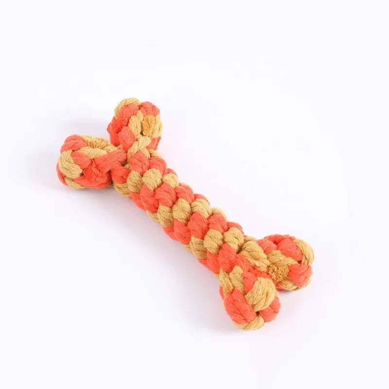 Bones Shape Dog Toys for Small Large Dogs Bite Resistant Teething Cleaning Chew Toy Cotton Pet Puppy Molar Toys Pets Products