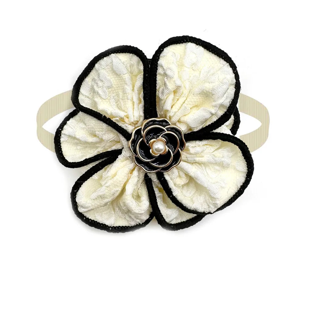 50pcs Delicate Pet Dog Bow Ties Flowers Style Small Dog Bowties Collar Doggy Neckties Dog Grooming Bows Pet Accessories