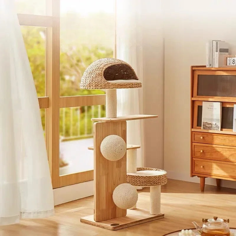 Factory Direct Cat Tower Large Size Cat Tree Wooden Sisal Cat Climbing Frame Modern Luxury Pet House