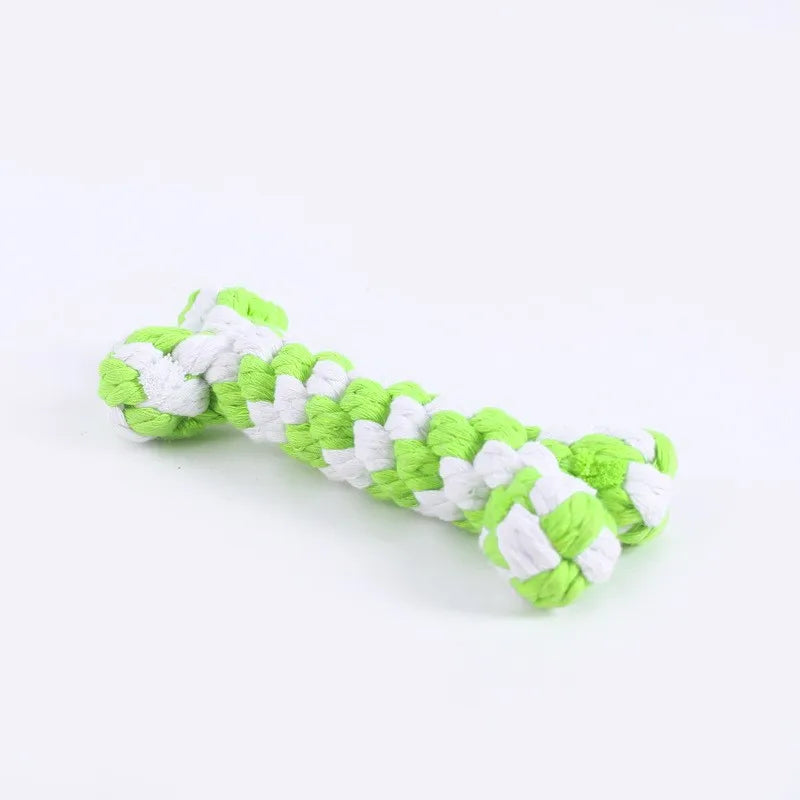 Bones Shape Dog Toys for Small Large Dogs Bite Resistant Teething Cleaning Chew Toy Cotton Pet Puppy Molar Toys Pets Products