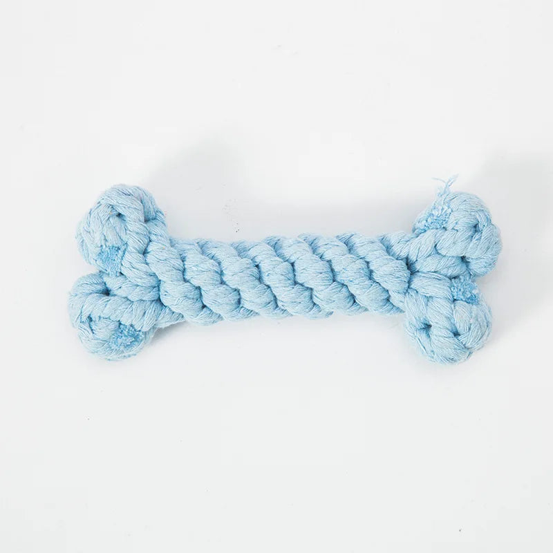 Bones Shape Dog Toys for Small Large Dogs Bite Resistant Teething Cleaning Chew Toy Cotton Pet Puppy Molar Toys Pets Products