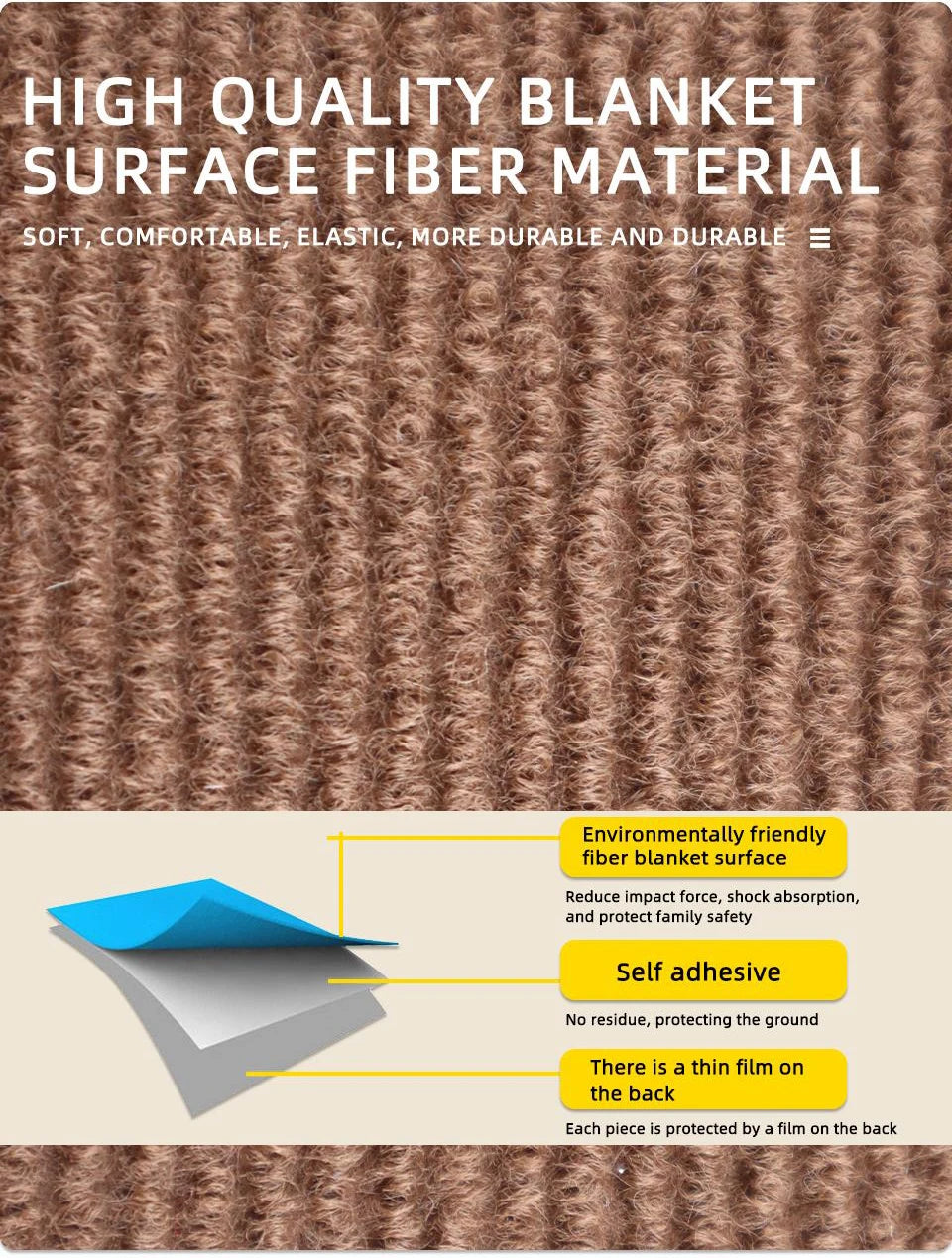 Self adhesive Cat Scratch Carpet 30x30Cm Cat Climbing Mat for Cat Trees Cat Toys Sofas Furniture Protection Mats