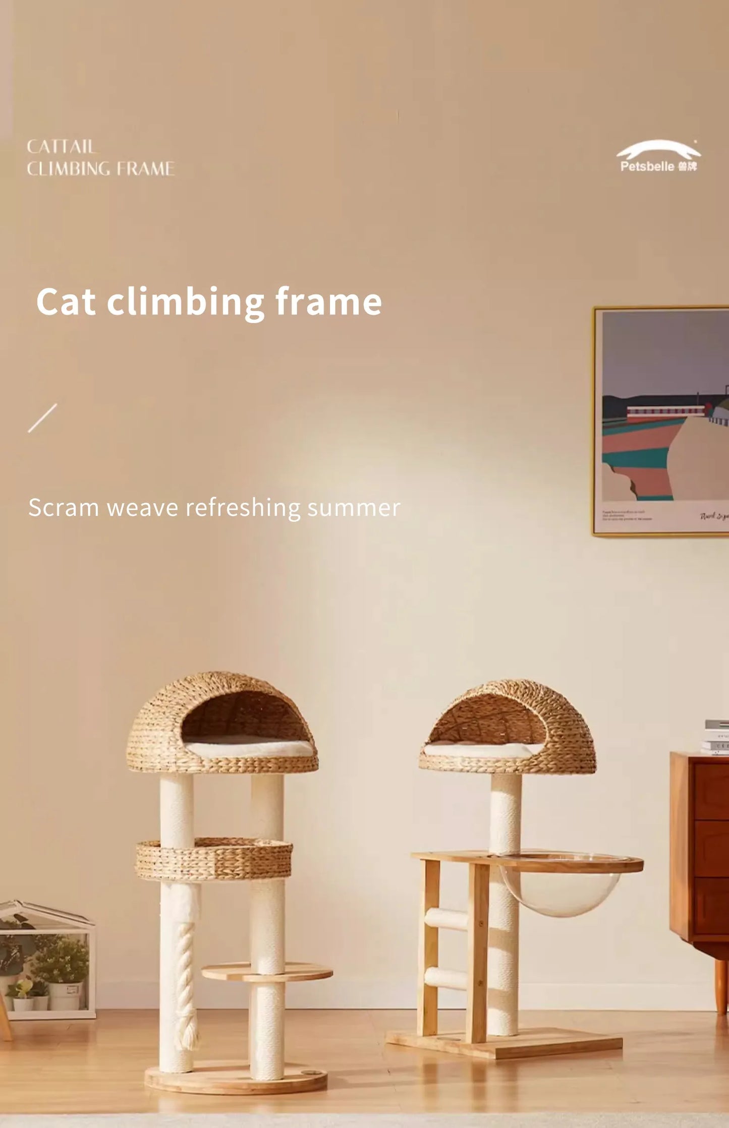 Factory Direct Cat Tower Large Size Cat Tree Wooden Sisal Cat Climbing Frame Modern Luxury Pet House