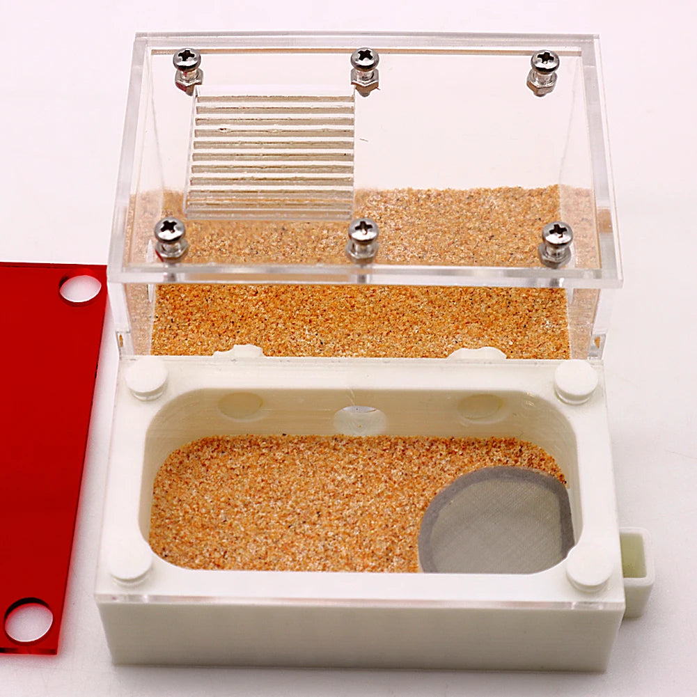 3D Acrylic Mini Ant Nest With Moisturizing Water Tower Ant Farm Pet Queen Breeding Box Anthill Insect House Workshop Accessory