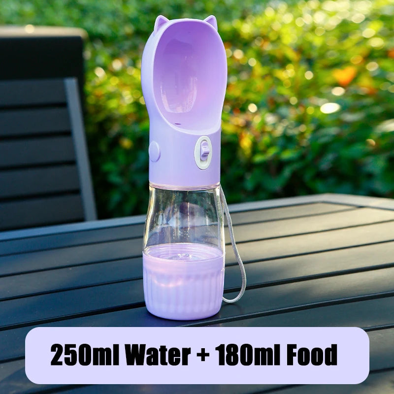 Dog Water Bottle Portable Puppy Drinking Food Feeder For Small Medium Dogs Cats Outdoor Leak Proof Corgi Beagle Pet Supplies