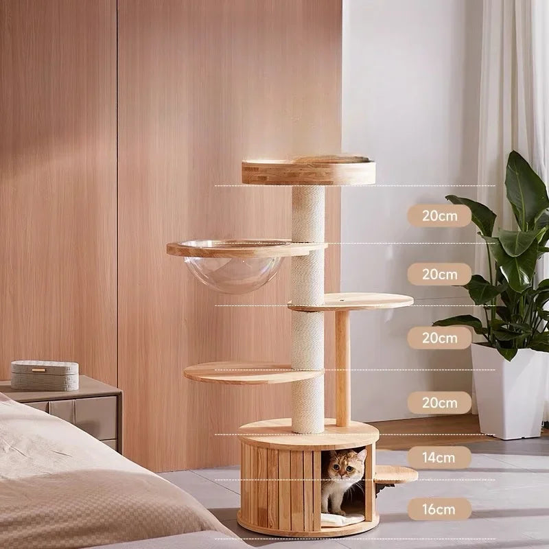 Factory Direct Cat Tower Large Size Cat Tree Wooden Sisal Cat Climbing Frame Modern Luxury Pet House