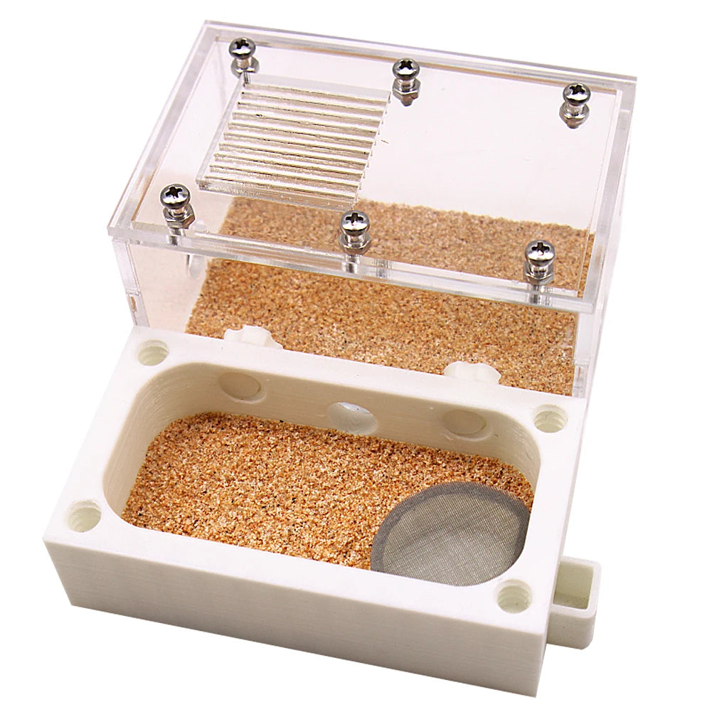 3D Acrylic Mini Ant Nest With Moisturizing Water Tower Ant Farm Pet Queen Breeding Box Anthill Insect House Workshop Accessory