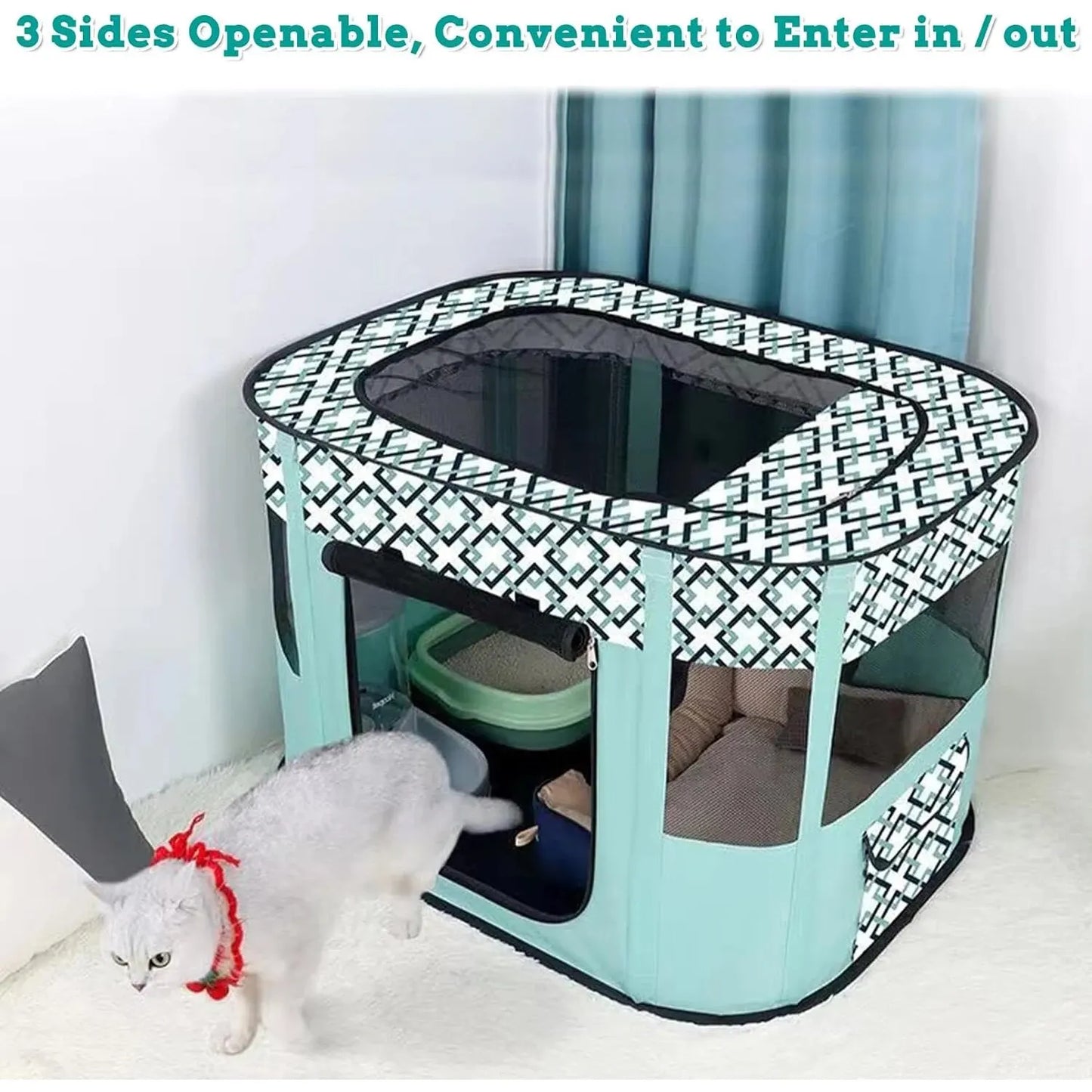 Portable Foldable Pet Playpen Cat Delivery Room For Pet Birthing Center Crates Kennel Outdoor Indoor Dog Playpen Travel Camping