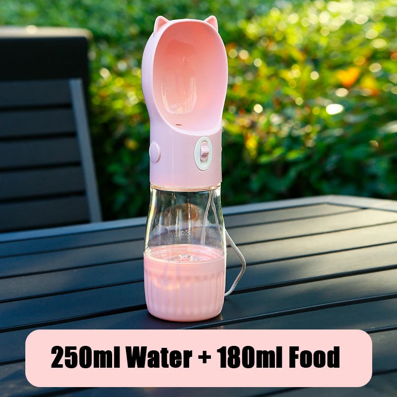 Dog Water Bottle Portable Puppy Drinking Food Feeder For Small Medium Dogs Cats Outdoor Leak Proof Corgi Beagle Pet Supplies