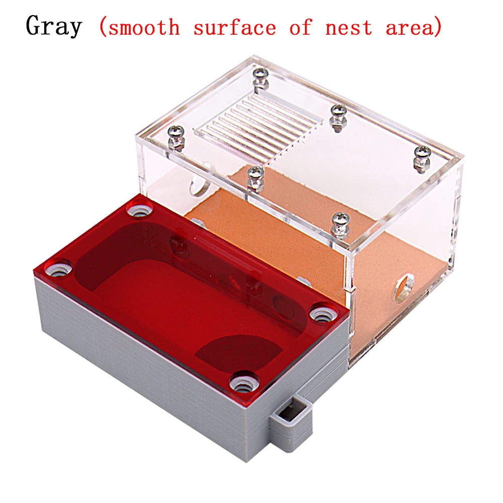3D Acrylic Mini Ant Nest With Moisturizing Water Tower Ant Farm Pet Queen Breeding Box Anthill Insect House Workshop Accessory
