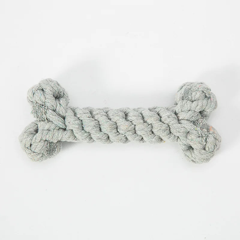 Bones Shape Dog Toys for Small Large Dogs Bite Resistant Teething Cleaning Chew Toy Cotton Pet Puppy Molar Toys Pets Products