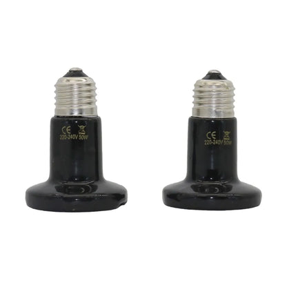 1 Pcs Reptile Pet No Light Far Infrared Ceramic Heating Lamp E27 Small Mini Heat Lamp 25W 50W 75W 100W