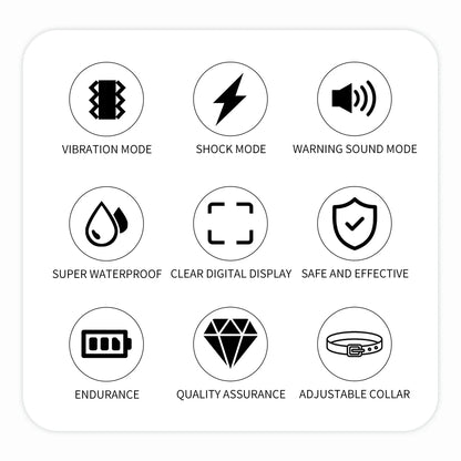 Intelligent Electric Dog Training Collar Ultrasonic IP 67 Waterproof Stop Barking Collars USB Rechargeable Anti Bark for Pet Dog