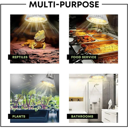 75/50/25W Tortoise Lizard Basking Lamp UVB Bulb UV E27 Bulbs Amphibians Pet Snake Reptile Heating Sunlight Calcium Supplement