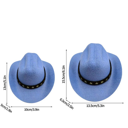 Pet Dog Cat Cowboy Hat Cowboy Clothing Puppy Adjustable Hat Suitable For Small Dogs And Cats Birthday Party Decoration Photo