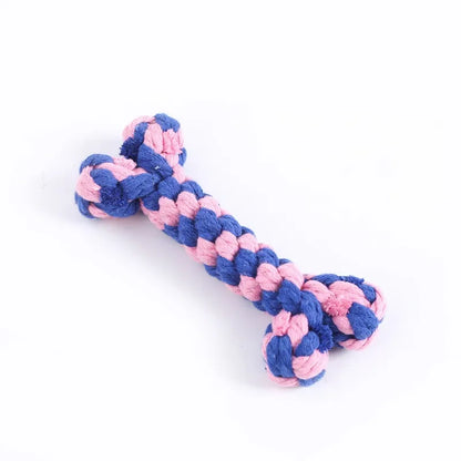 Bones Shape Dog Toys for Small Large Dogs Bite Resistant Teething Cleaning Chew Toy Cotton Pet Puppy Molar Toys Pets Products