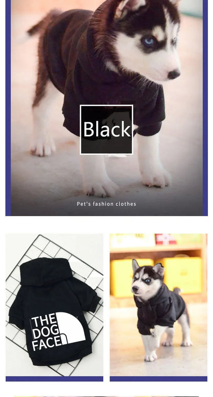 Dog Clothes Hoodies The Dog Face Wind Coat Warm for Small Large Dogs Jacket Sweatshirt French Bulldog Jacket Clothing