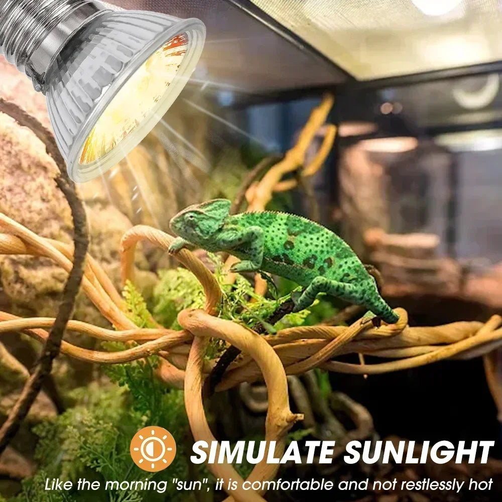 75/50/25W Tortoise Lizard Basking Lamp UVB Bulb UV E27 Bulbs Amphibians Pet Snake Reptile Heating Sunlight Calcium Supplement
