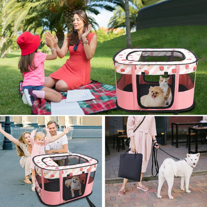 Portable Foldable Pet Playpen Cat Delivery Room For Pet Birthing Center Crates Kennel Outdoor Indoor Dog Playpen Travel Camping